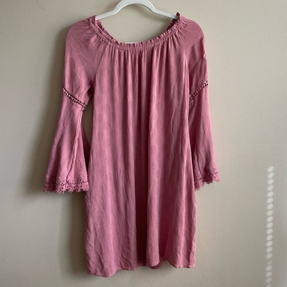 Catos Pink dress with bell sleeves‎